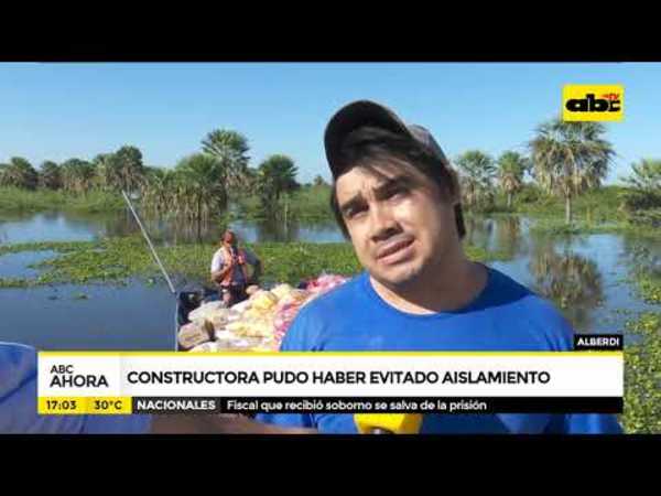 Alberdi: Constructora pudo haber evitado aislamiento - Tv - ABC Color