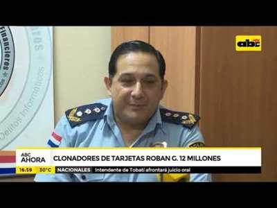 Clonadores de tarjetas roban 12 millones de guaraníes - Tv - ABC Color