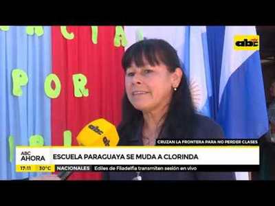 Escuela paraguaya se muda a Clorinda - Tv - ABC Color
