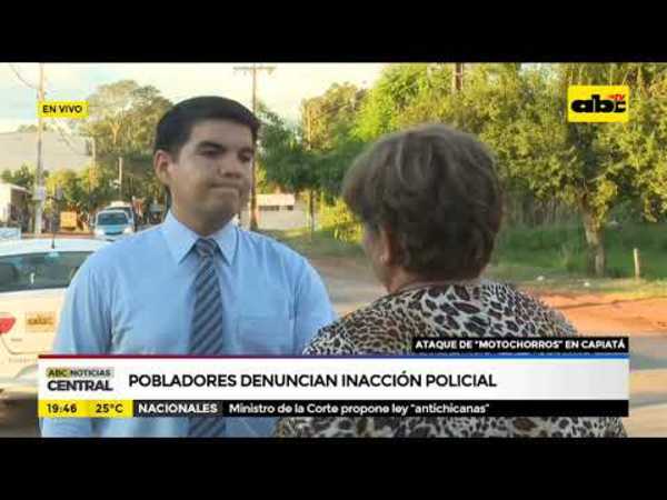 Denuncian inacción policial ante motochorros y microtráfico - Tv - ABC Color