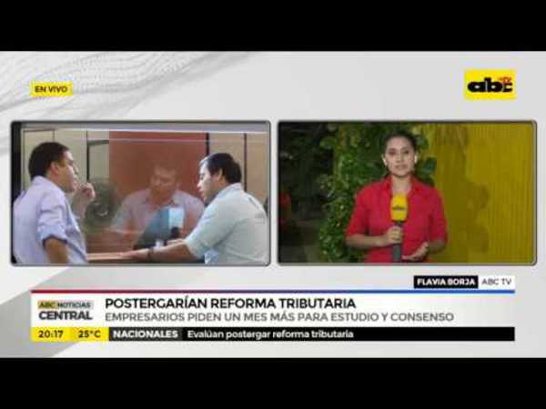 Postergarán reforma tributaria - Tv - ABC Color