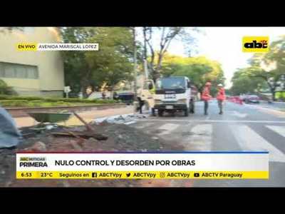 Nulo control y desorden por obras - Tv - ABC Color