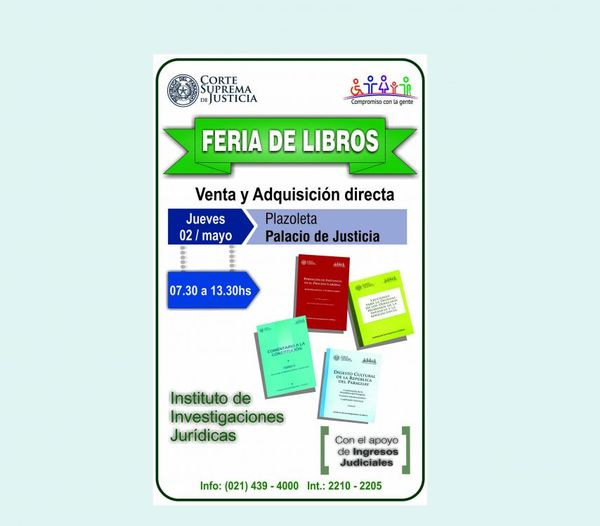 Se organiza feria de libros en sede judicial de la capital