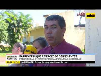 Barrio de Luque a merced de delincuentes - Tv - ABC Color