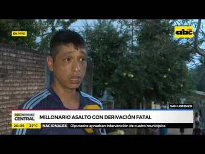 Millonario asalto con derivación fatal - Tv - ABC Color