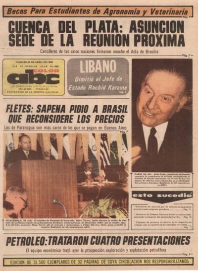 25 de abril de 1969 - Un Dia Como Hoy - ABC Color