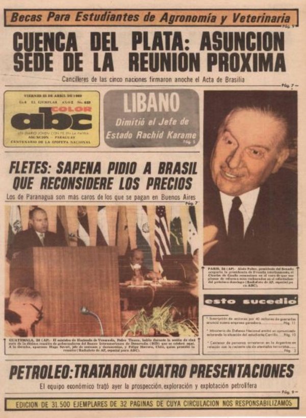 25 de abril de 1969 - Un Dia Como Hoy - ABC Color