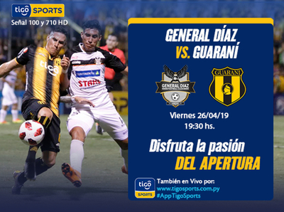 Guaraní tiene una para complicada ante General Díaz