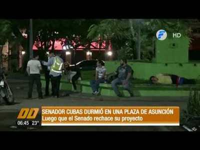 Payo durmió en la plaza