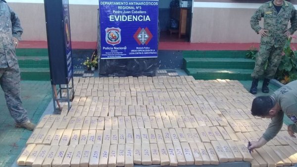 Incautan 290 kilos de marihuana en Pedro Juan | Paraguay en Noticias