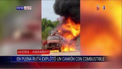 Camión con diesel explota en plena ruta | Paraguay en Noticias 
