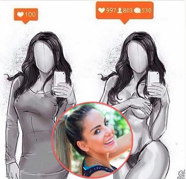 TRAS SU POSTEO. Cueronas le recuerdan a Maga que antes también se exhibía