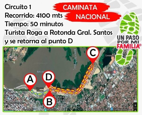 Caminata “Un paso por mi familia”, este domingo - Nacionales - ABC Color