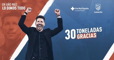 Campaña promovida por Simeone recoge 30 toneladas de alimentos | .::Agencia IP::.