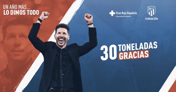 Campaña promovida por Simeone recoge 30 toneladas de alimentos | .::Agencia IP::.