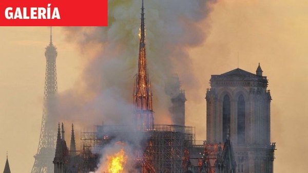 Ambiente peligroso alrededor de la catedral quemada