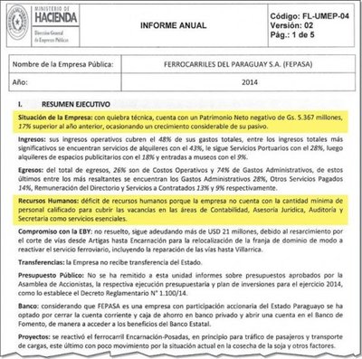 Documentos confirman que el titular de Fepasa cedió bienes ilegalmente - Edicion Impresa - ABC Color