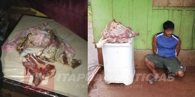 SUPUESTO ABIGEO ESCONDIÓ RESTOS DEL ANIMAL BAJO SU COLCHÓN
