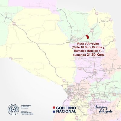 Firman contrato para rehabilitar el tramo Ruta V - Arroyito - ADN Paraguayo