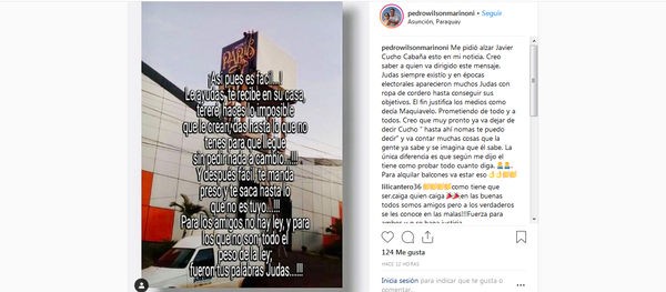 Abogado de “Cucho” califica de Judas a Marito - ADN Paraguayo