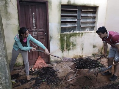 Jóvenes se lanzan al desafío de limpiar barrio San Damián