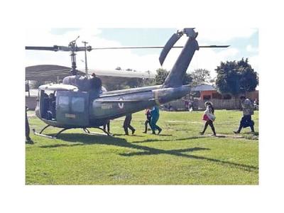 Chaco: En helicóptero rescatan a un niño enfermo de colonia Ceibo