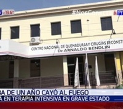 Beba de un mes en grave estado tras caer al fuego - Paraguay.com