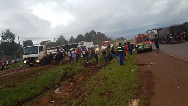 Accidente de tránsito deja un herido grave sobre ruta VII - ADN Paraguayo