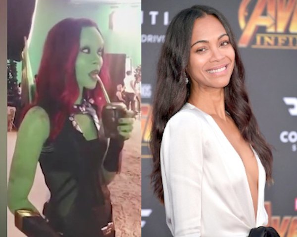Gamora, de “Avengers”, se mostró ¡mateando!