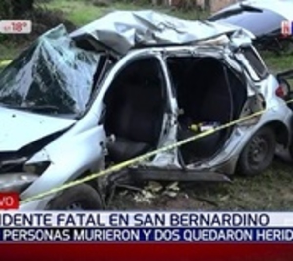 Tres muertos tras violento choque en San Bernardino - Paraguay.com