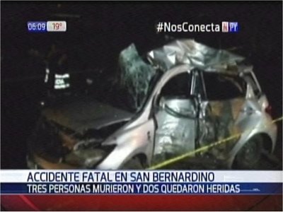 Tragedia en San Bernardino: tres fallecidos y dos heridos en accidente