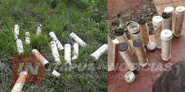 HALLAN 24 KILOS DE MARIHUANA PICADA DISTRIBUIDA EN 12 TUBOS.