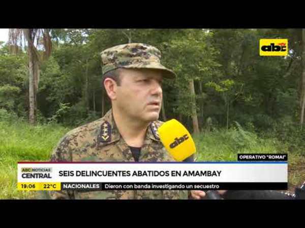 Seis delincuentes abatidos en Amambay - Tv - ABC Color