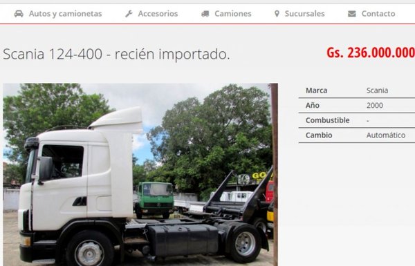 Camiones usados ingresan al país subvalorados para evadir impuestos - Edicion Impresa - ABC Color