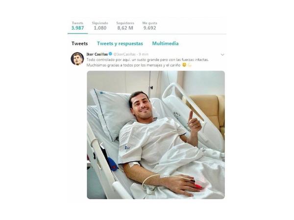 Iker se recupera tras infarto