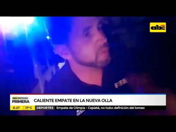 Árbitro denuncia agresión tras partido en la Nueva Olla - Tv - ABC Color