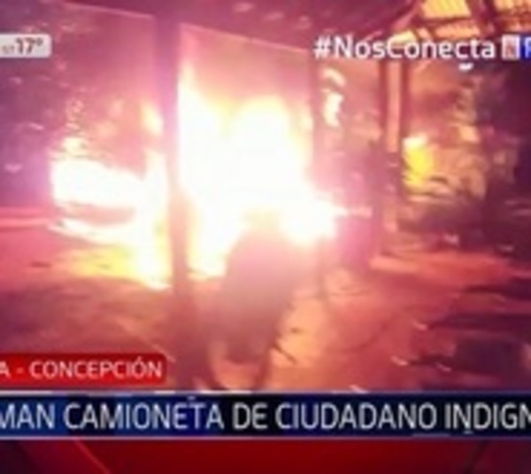 ¿Trasfondo político?: Incendian camioneta en Concepción - Paraguay.com