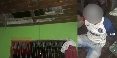 INGRESÓ POR EL TECHO PARA ROBAR Y FUE ATRAPADO POR LA POLICÍA.
