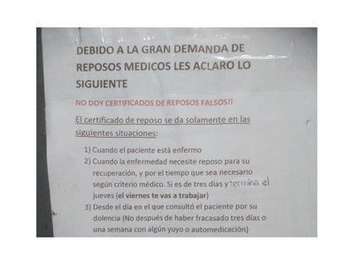 Llueven los pedidos de reposo médico mau tras chupi y farra