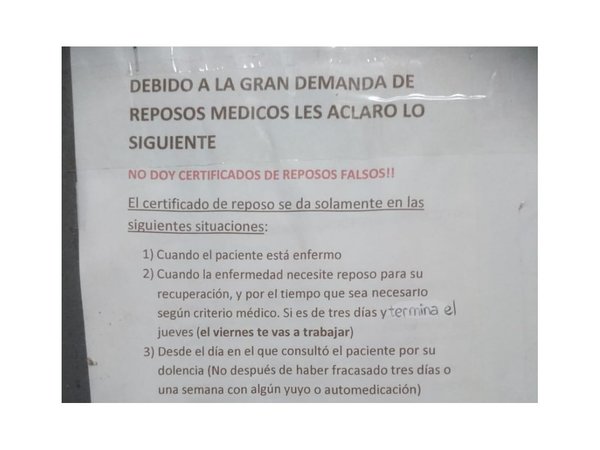 Llueven los pedidos de reposo médico mau tras chupi y farra