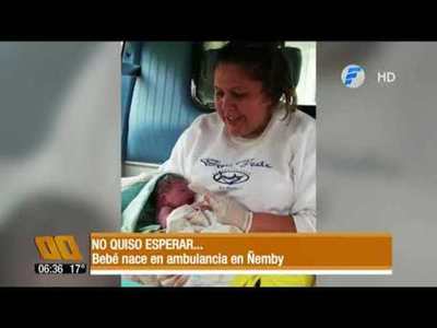 Bebé nace en ambulancia