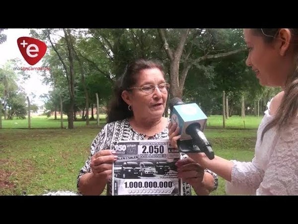 DOÑA MERCEDES GANÓ GS. 500 MILLONES Y ES LA NUEVA AFORTUNADA DE TELEBINGO