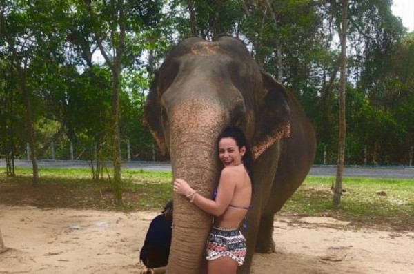 Pamela Rodríguez Se Animó A Alimentar A Un Elefante