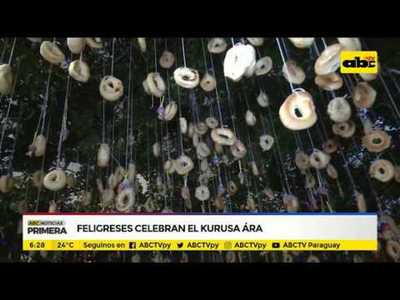 Feligreses celebran el Kurusu ára - Tv - ABC Color