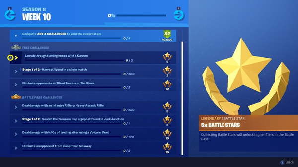 Fortnite Semana 10, Temporada 8: Busca la señal del mapa del tesoro
