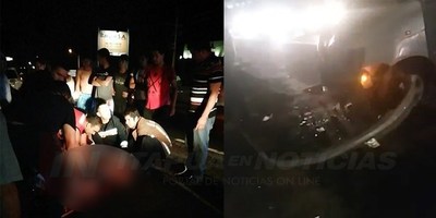 GRAVE ACCIDENTE INVOLUCRA A MOTOCICLISTA Y UN AUTOMÓVIL.