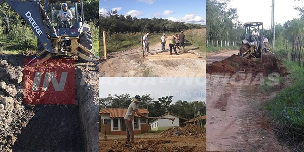 MUNICIPALIDAD DE LEANDRO OVIEDO IMPULSA VARIAS OBRAS EN EL DISTRITO.