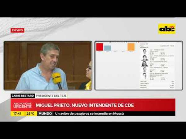 Miguel Prieto, nuevo intendente de Ciudad del Este - Tv - ABC Color
