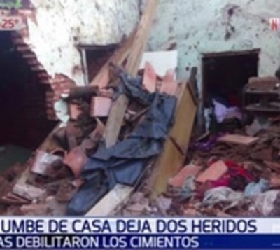 Derrumbe de casa en Areguá deja dos heridos - Paraguay.com