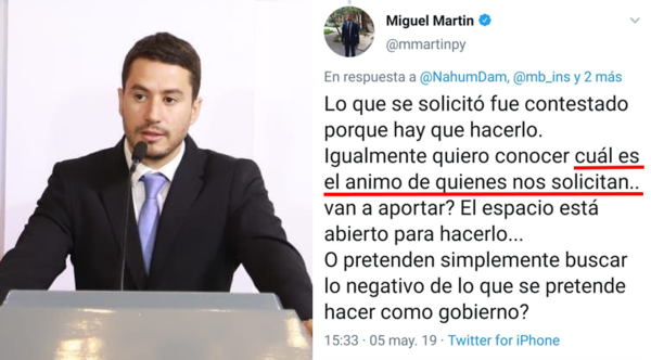 HOY / Viceministro cuestiona "ánimo" de quienes piden información pública y oculta destino de US$ 130 millones